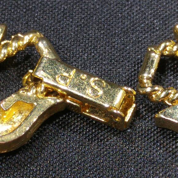 Vintage Christmas Charm Bracelet, Two Chain Slider, 1960s Jewelry - Picture 9 of 10